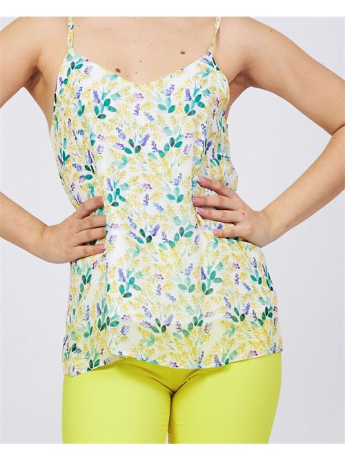 Top Sandro Ferrone in fantasia floreale SANDRO FERRONE | S7XBCMABELLEBIANCO